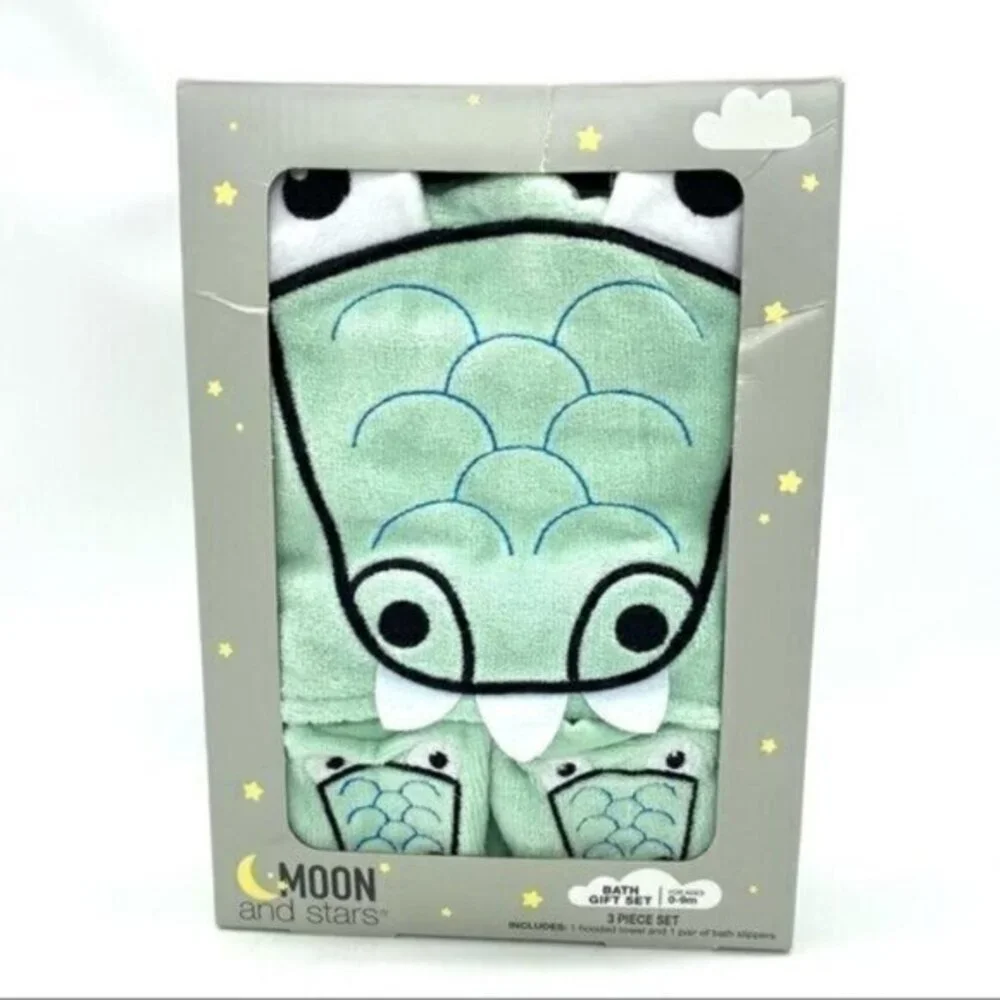 Alligator Crocodile Hooded Bath Towel Gift Set New